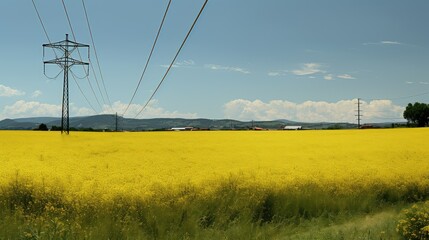 wire telephone yellow
