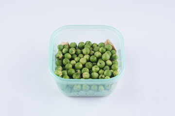 raw turkeyberry on a white background with studio lighting