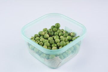 raw turkeyberry on a white background with studio lighting