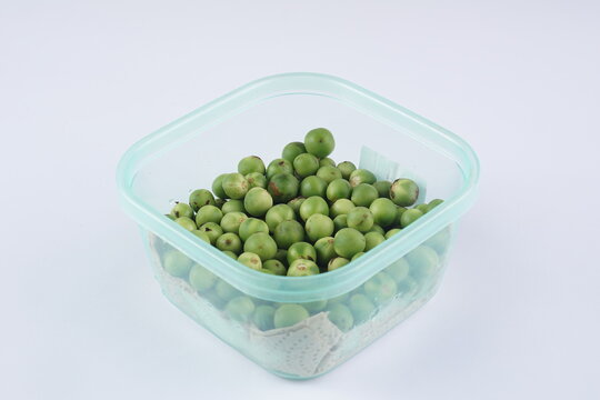 raw turkeyberry on a white background with studio lighting