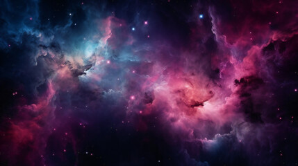 A beautiful galaxy, vibrant colors, purple and blue, space background.
