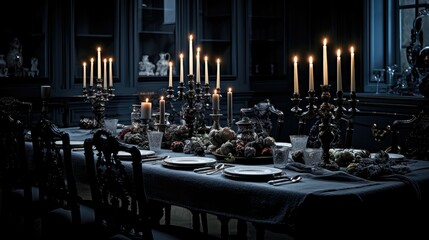 dining dark table