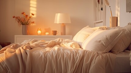 Obraz premium plush blurred home interior background