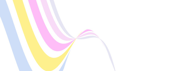 Rainbow wave element. LGBT Pride Flag Wave Background. LGBTQ Gay Pride Rainbow Flag. Translucent rainbow arcing from afar to the foreground. Pride Month. Vector illustration