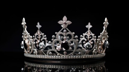 Fototapeta premium photograph queen crown silver