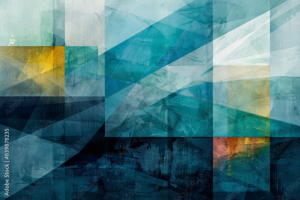 Poster abstract intersection of lines and textures - complex abstract design with intersecting lines and mi
