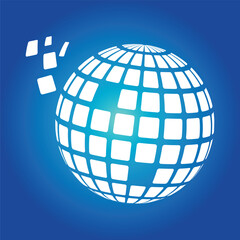 globe logo design icon vector