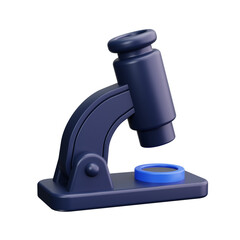 microscope 3d render icon