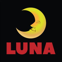 moon mascot logo design icon vector