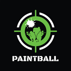 paint ball logo design icon vector