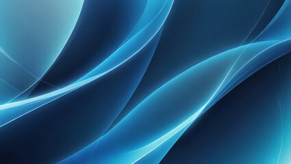 Abstract Blue Background with Curved Lines