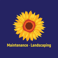 sun flower logo design icon vector