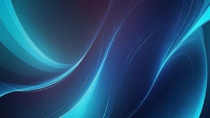 Naklejka premium Abstract Blue Background with Smooth Lines and Gradient