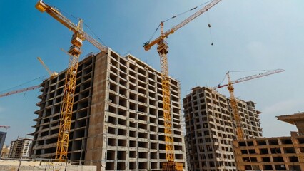 construction site with crane