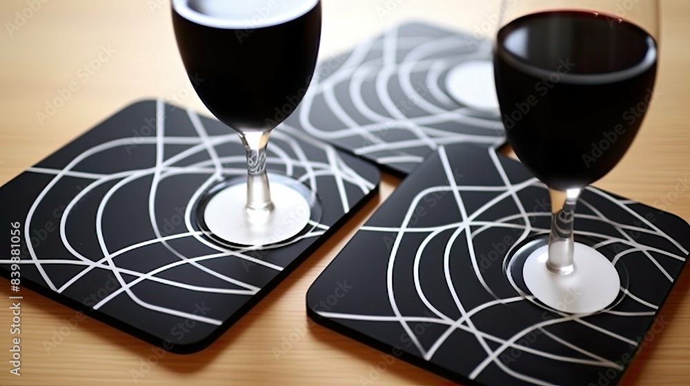 Poster circles atomic pattern