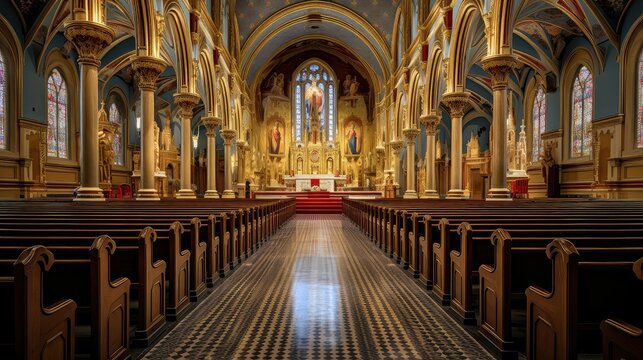 pulpit catholic church interior