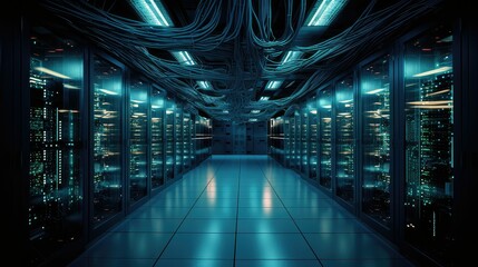 Obraz premium room technologies mainframe