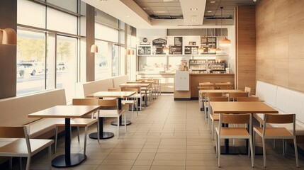 Fototapeta premium simple fast food interior