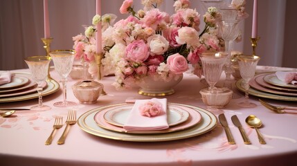 refinement gold and pink