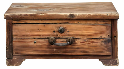 Vintage wooden rami cabinet drawer