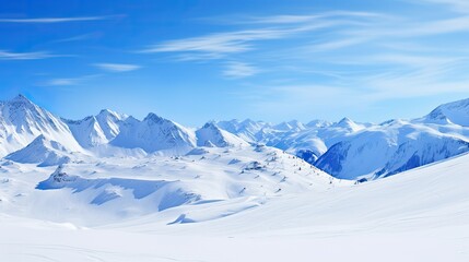 Obraz premium mountains snow blue