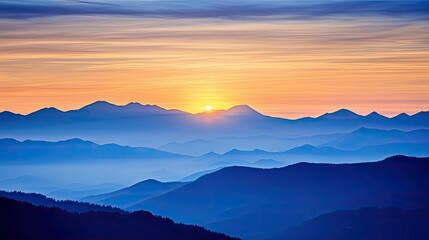 Fototapeta premium sunrise blue and yellow sky