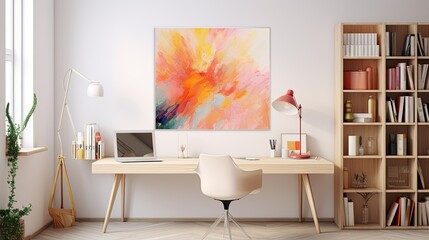 home interior art mockup