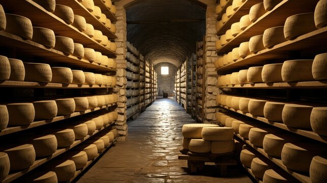 racks storage cheese production