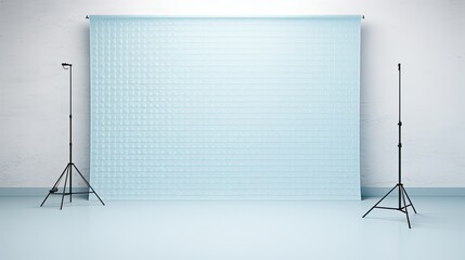 visual light blue studio background