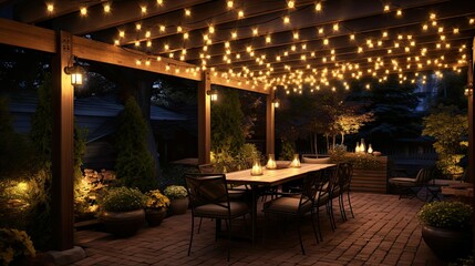 Fototapeta premium patio pixie lights