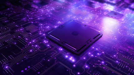 holoprojection tech background purple