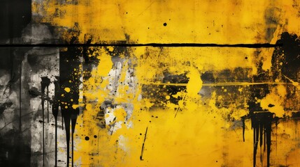 intense black and yellow grunge