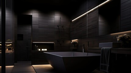 black dark bathroom