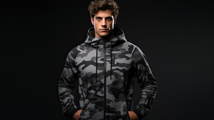 Naklejka premium subtle black and gray camo