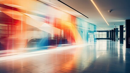 perspective blurred interior design commercial