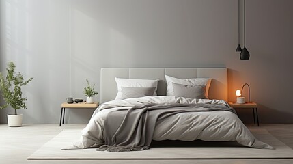 stylish blurred gray interior