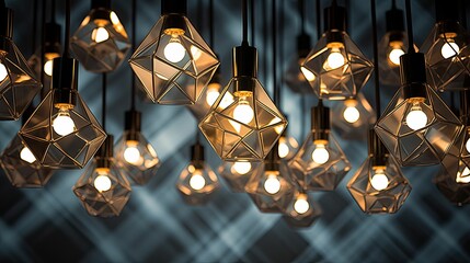 composition light bulb polygonal