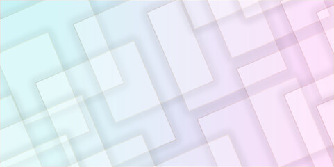 Abstract white background design with layers of textured white transparent material in triangle and squares shapes. White color technology concept geometric line vector white light grey background.	