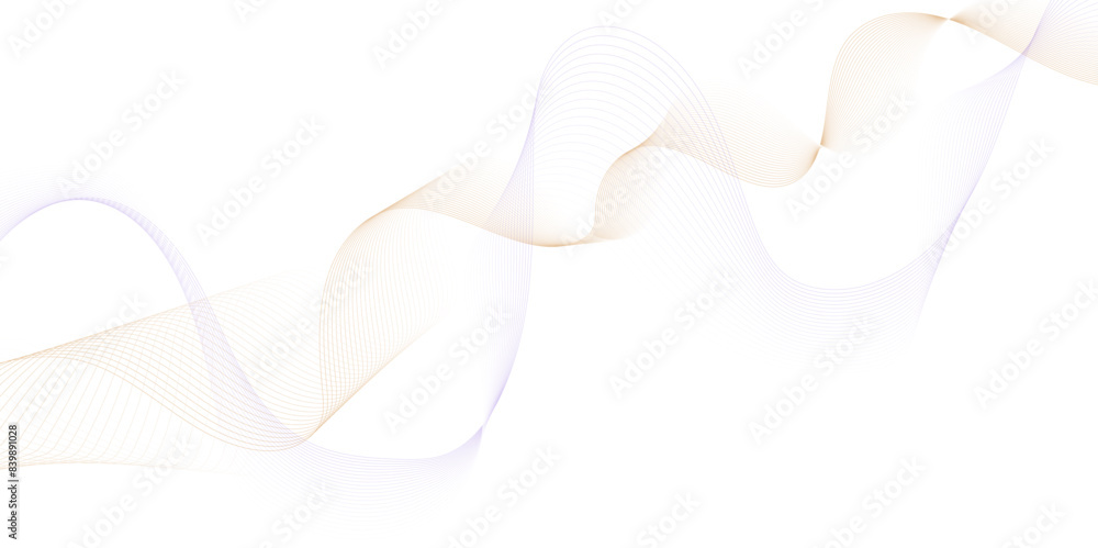 Poster abstract wave blend lines on transparent background. design for banner, wallpaper, background and ma