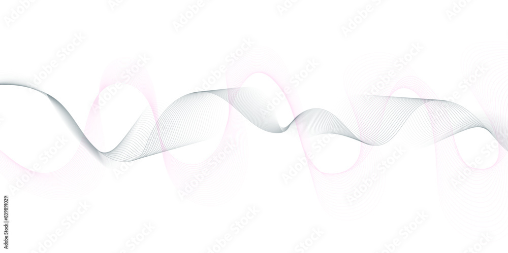 Poster abstract wave blend lines on transparent background. design for banner, wallpaper, background and ma
