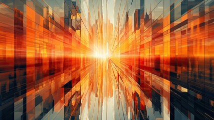 Obraz premium vibrant lines starburst