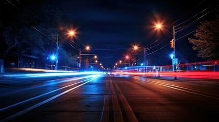 photograph police lights night