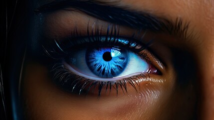 Fototapeta premium photograph blue light eyes