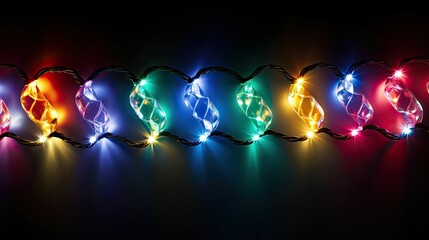 cheerful christmas lights transparent background