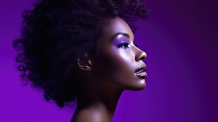Fototapeta premium strength purple black woman