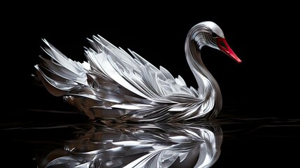 Fototapeta premium intricate foil silver