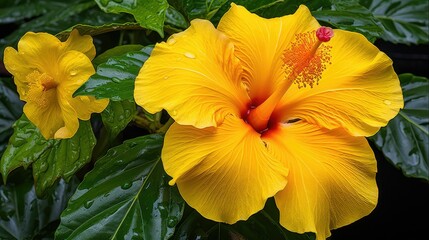 garden hibiscus yellow