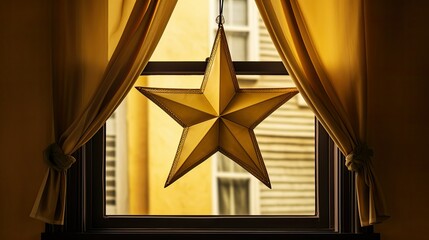 Obraz premium family gold star banner