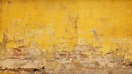 brick old yellow wall
