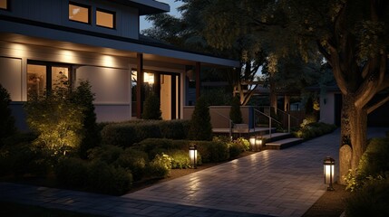 Fototapeta premium safety exterior house lighting